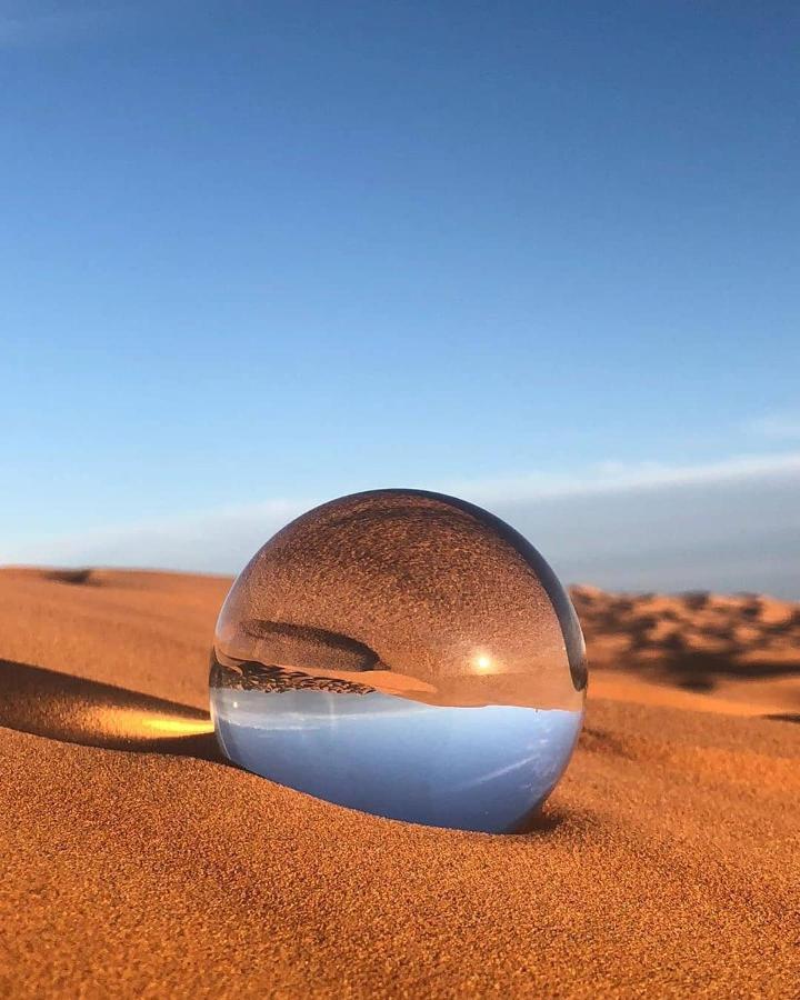 Sahara Majestic Luxury Camp Hotell Merzouga Exteriör bild A lensball in the desert